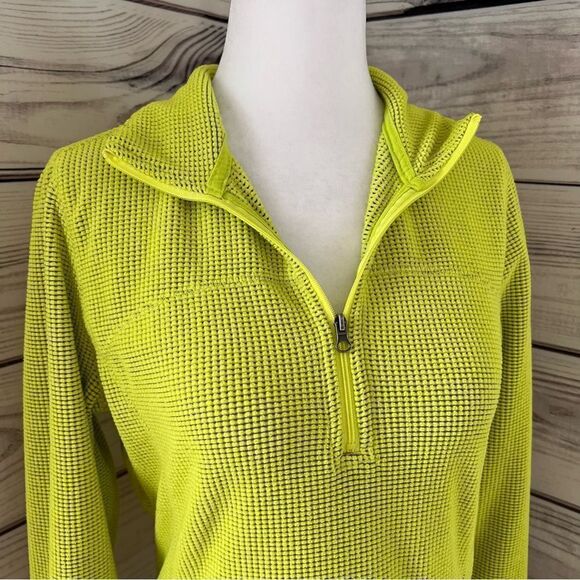 Tek Gear Bright Yellow-Green Quarter Zip Pullover - Picture 4 of 9